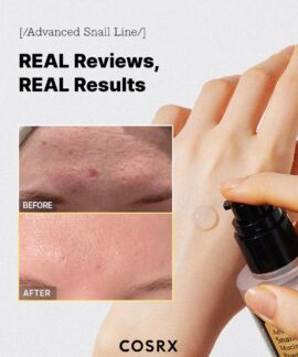 COSRX Advanced Snail 96 Mucin Power Essence Before and After Use COSRX Advanced Snail 96 Mucin Power Essence
