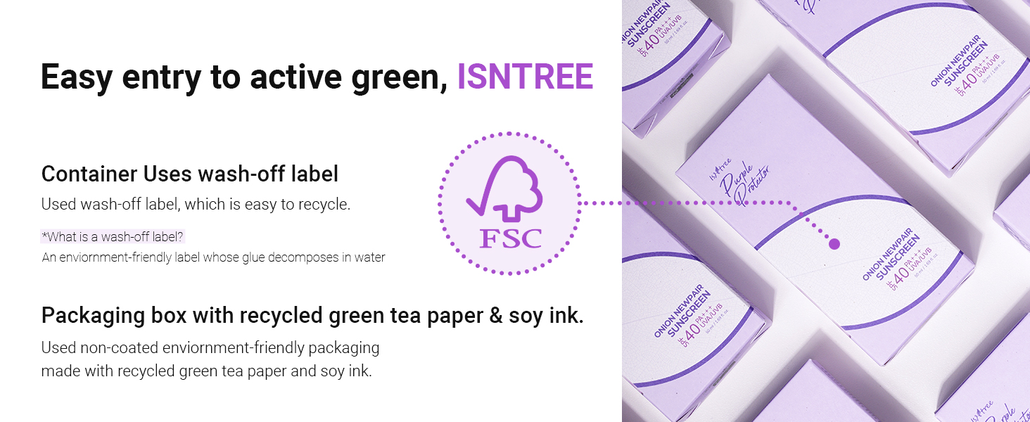 ISNTREE Onion Newpair Sunscreen SPF 40 PA Green Packaging ISNTREE Onion Newpair Sunscreen SPF 40 PA+++