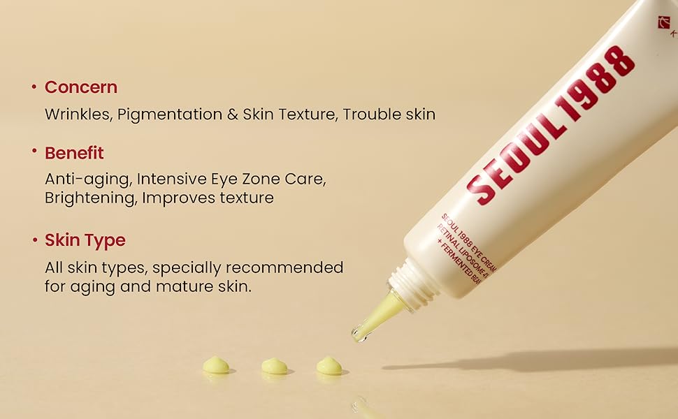 K SECRET SEOUL 1988 Eye Cream Retinal Liposome 4 Fermented Bean Overview 2 K-SECRET SEOUL 1988 Eye Cream : Retinal Liposome 4% + Fermented Bean