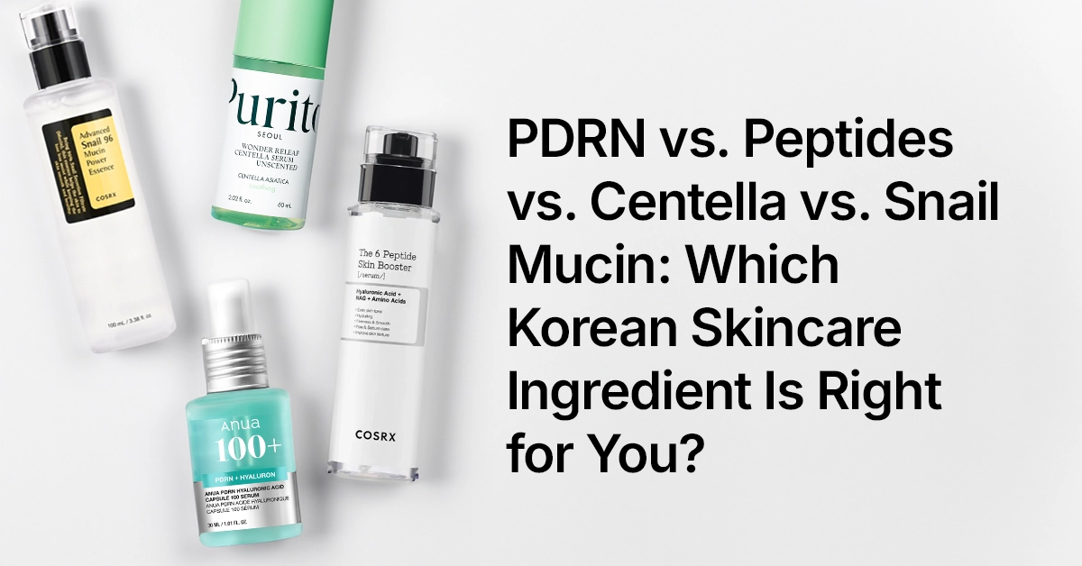 PDRN vs. Peptides vs. Centella vs. Snail Mucin Which Korean Skincare Ingredient Is Right for You PDRN vs. Peptides vs. Centella vs. Snail Mucin: Which Korean Skincare Ingredient Is Right for You?
