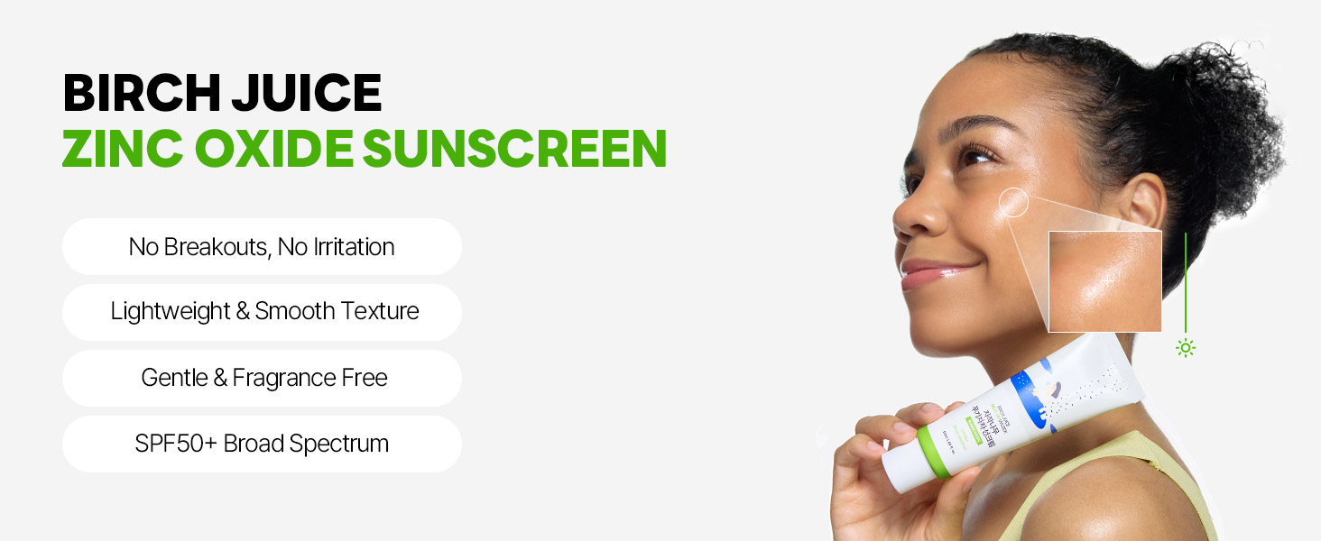 Round Lab Birch Mild Up Sunscreen UVLock SPF 50 Broad Spectrum Birch Juice Zinc Oxide Sunscreen Round Lab Birch Mild-Up Sunscreen UVLock SPF 50+ Broad Spectrum