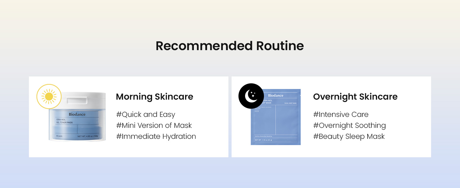 Biodance Cera nol Gel Toner Pads Recommended Routine Biodance Cera-nol Gel Toner Pads