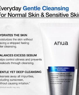 Anua 8 Hyaluronic Acid Hydrating Gentle Foaming Cleanser Everyday Gentle Cleansing ANUA 8 Hyaluronic Acid Hydrating Gentle Foaming Cleanser
